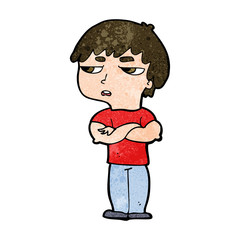 cartoon annoyed boy