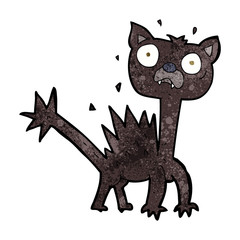 cartoon scared cat