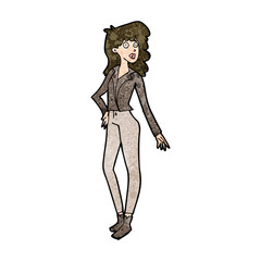 cartoon pretty woman