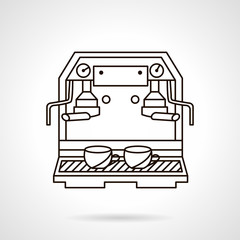 Coffee making sketch vector icon