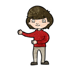 cartoon happy person