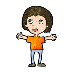 cartoon happy person