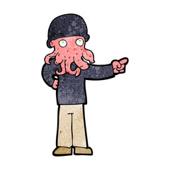 cartoon alien monster man