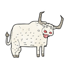 cartoon hairy cow