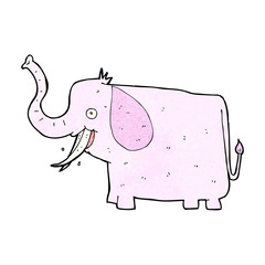 cartoon happy elephant