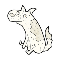 cartoon sitting dog
