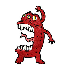 cartoon crazy monster