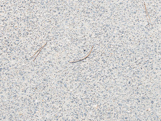 gravel in the concrete track