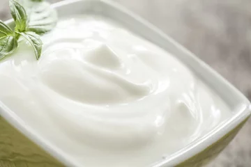 Tableaux ronds sur plexiglas Produits laitiers Yogurt