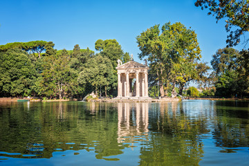  Villa Borghese in Rome, Temple of Esculapio,  Rome, Italy