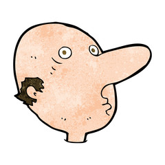 cartoon balding man