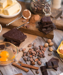ingredients for the chocolate cake