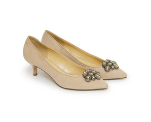 Woman shoes isolated on the white background