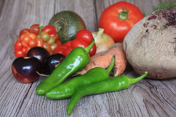 Assortiment de légumes anciens 