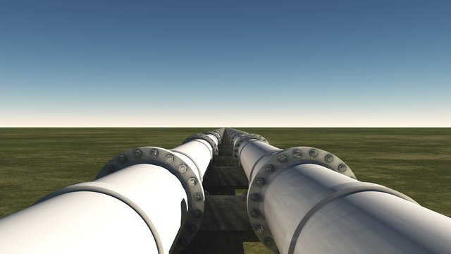 Pipelines unter klarem blauen Himmel