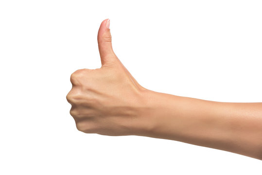 Woman Hand With Thumb Up.