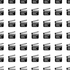 Clapper board seamless pattern. Vector