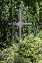 cross / surrounded by sheets metal cross 