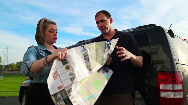 Lost Couple Argues with Road Map