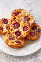 Cream cheese cookies with raspberry