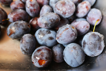 Ripe Plums Background