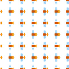 satellite seamless pattern. Vector