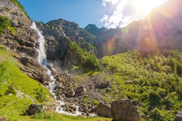 Adelboden Waterfalls Scenery
