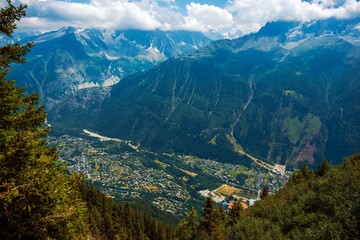 Fototapeta na wymiar Chamonix France Cityscape
