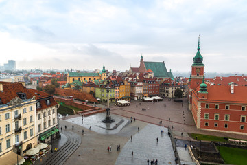 Obraz na płótnie Canvas Panoramic view of Warsaw