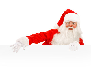  Santa Claus Holding a Advertising Space