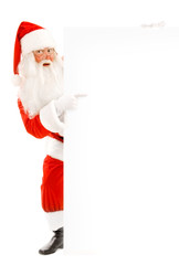  Santa Claus Holding a Advertising Space