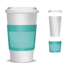 disposable cup over white color background