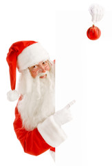  Santa Claus Holding a Advertising Space