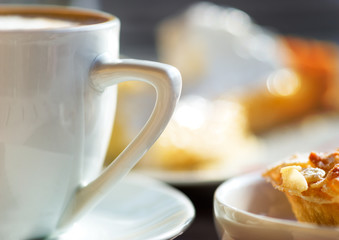 coffee with delicious cake
