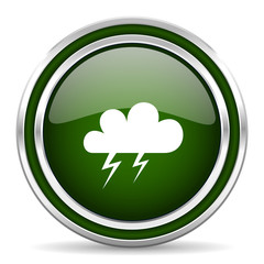 storm green glossy web icon