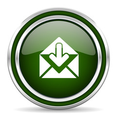 email green glossy web icon