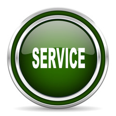 service green glossy web icon