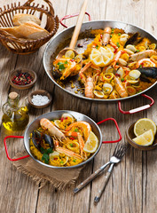 Spanish Paella with Shrimp and Clams