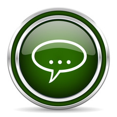 forum green glossy web icon