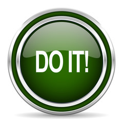 do it green glossy web icon
