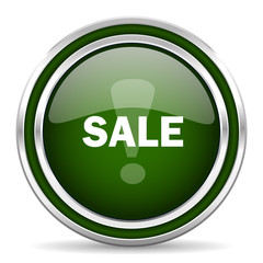 sale green glossy web icon