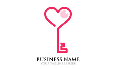 Key of Love - Simple Pink Logo