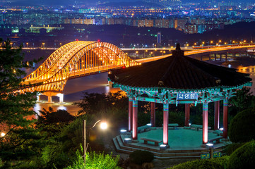 Banghwa bridge at night,Korea.