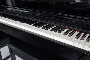 Fototapeta na wymiar A black electronic piano