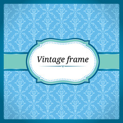 Blue vintage frame