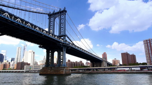 New York City Skyline Manhattan Bridge