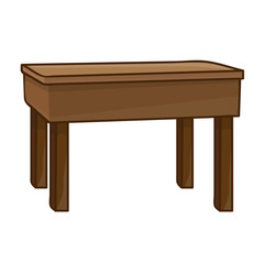 Wooden table isolated illustration