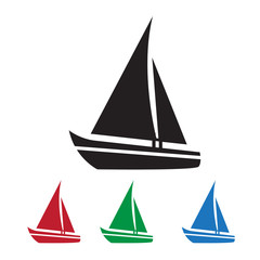 Sailing boat icon