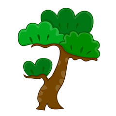 Bonsai tree isolated illustration