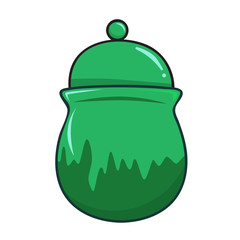 Clay pot isolated illustration